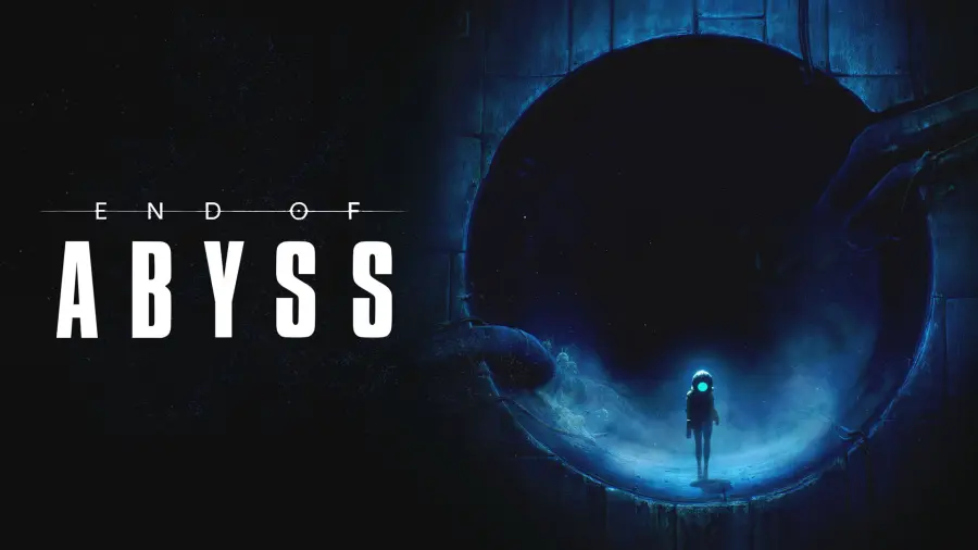 《End of Abyss》官方主视觉,主角站在黑暗地下设施前