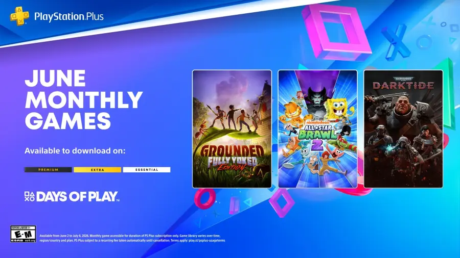 PlayStation Plus 2026 年 6 月每月游戏阵容官方图
