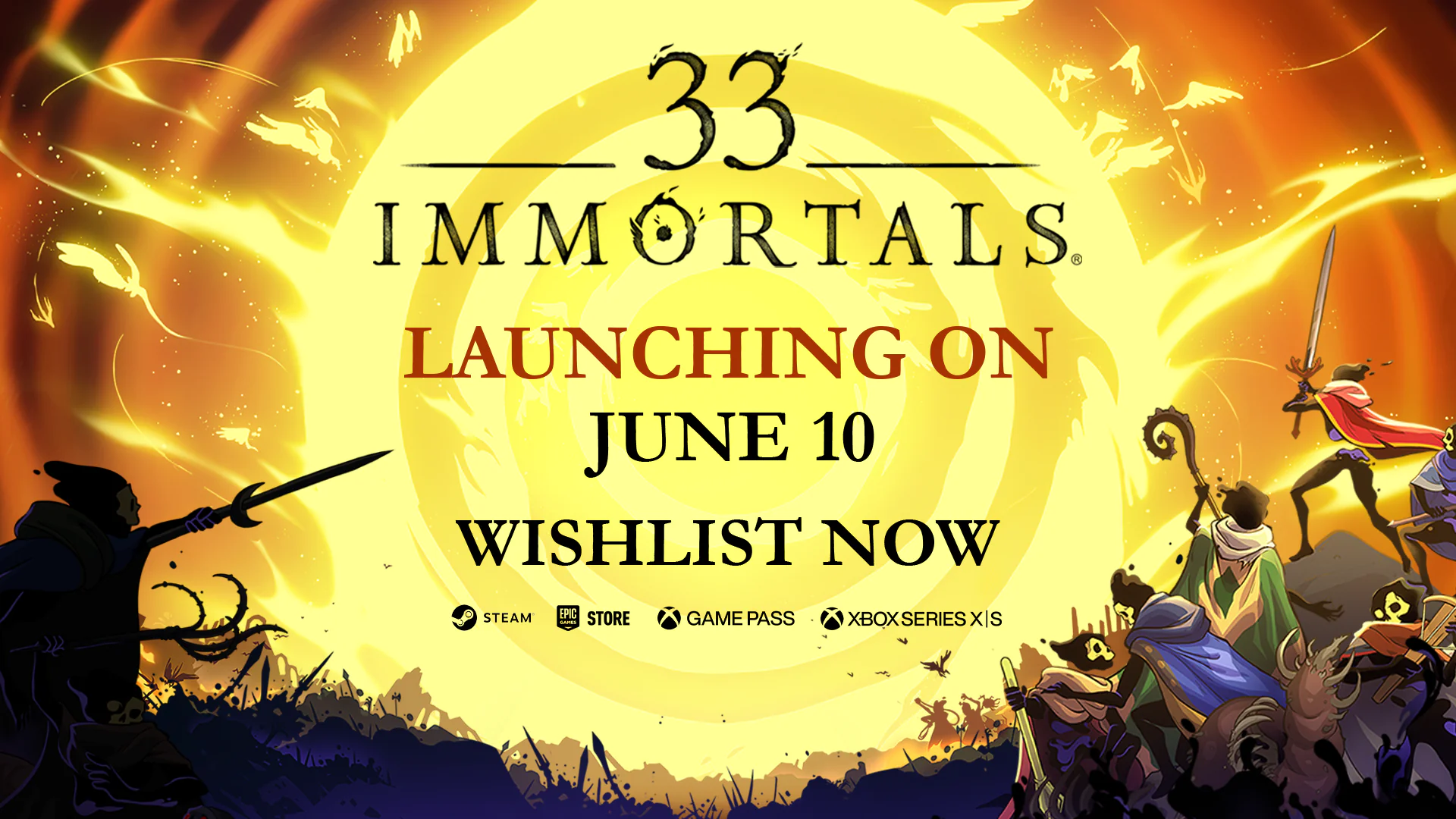 《33 Immortals》6 月 10 日 1.0 发售宣传图