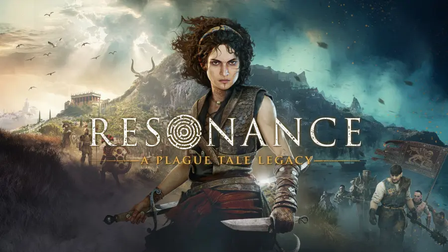 Resonance: A Plague Tale Legacy 官方主视觉，主角 Sophia 站在迷雾与火光前