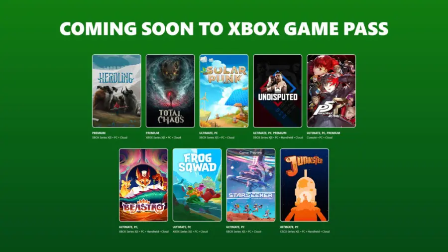 Xbox Game Pass 2026 年 6 月第一波游戏阵容官方图