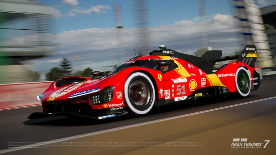 Gran Turismo 7 1.70 更新中的 Ferrari 499P 勒芒 Hypercar 官方截图