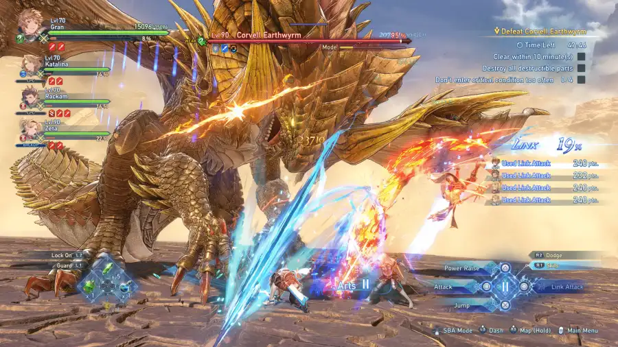 《Granblue Fantasy: Relink – Endless Ragnarok》官方战斗画面