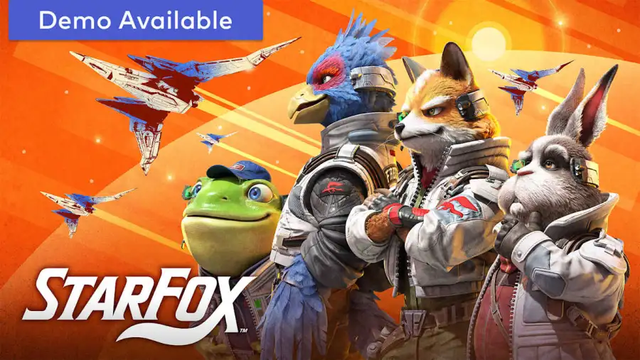 《Star Fox》Switch 2 官方图片，Fox McCloud 与队友准备出击