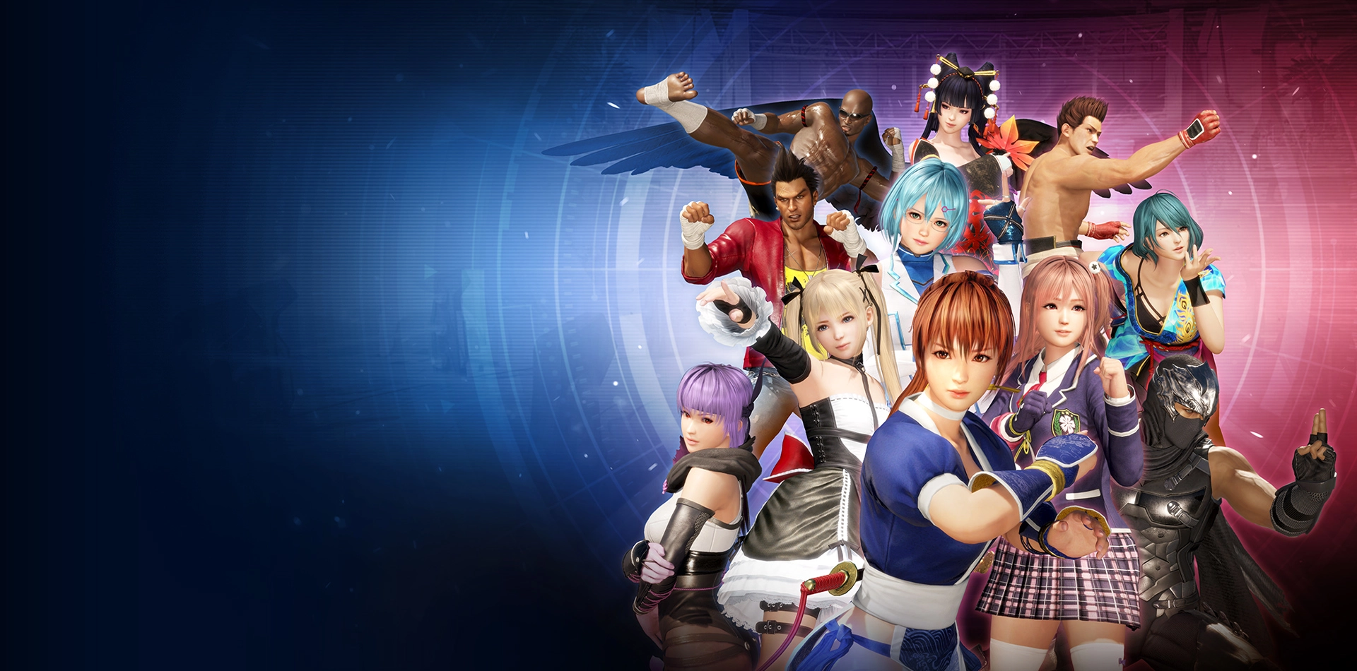 《DEAD OR ALIVE 6 Last Round》官方主视觉，角色在战斗姿态中集合