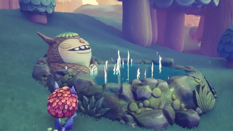 OddFauna 中玩家在 TerraBeast 背上建设生态的 Steam 官方截图