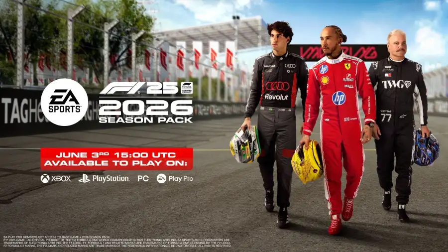 《F1 25》2026 赛季包官方宣传图,展示 2026 赛季赛车与更新内容