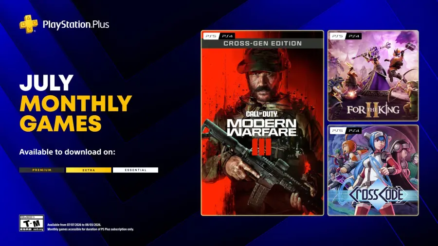 PlayStation Plus 2026 年 7 月每月游戏阵容官方图