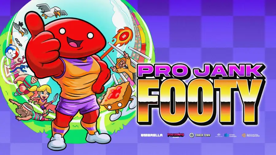 《Pro Jank Footy》的街机澳式足球比赛画面