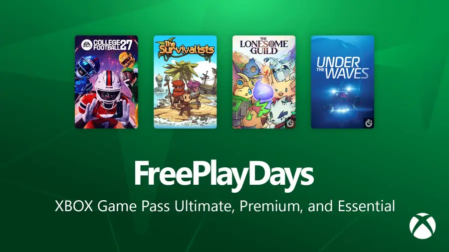 Xbox Free Play Days 2026 年 9 月周末免费试玩官方主视觉