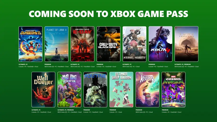 Xbox Game Pass 2026 年 9 月下半月阵容官方主视觉
