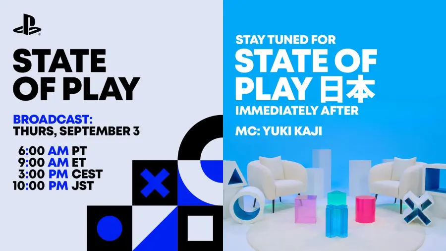 PlayStation 官方公布的 State of Play 与 State of Play Japan 双节目主视觉